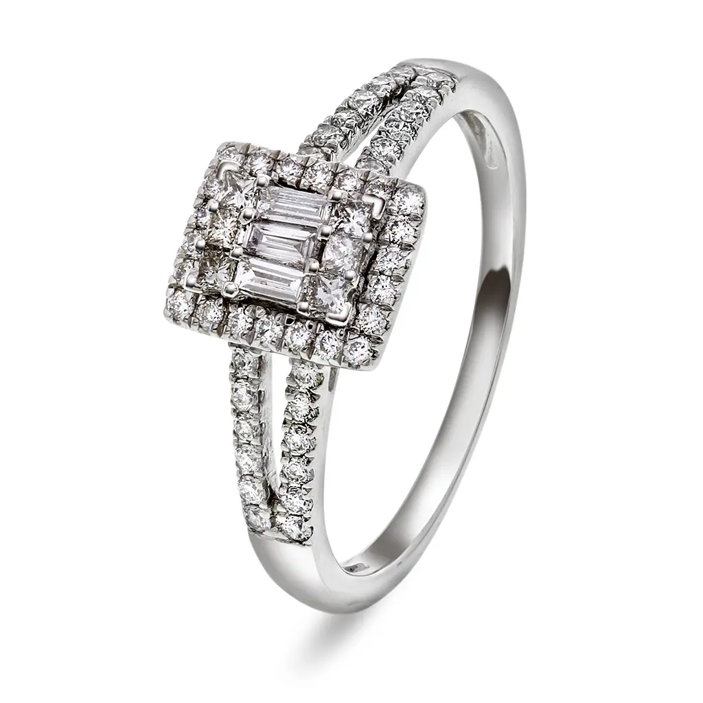 Grace diamantring i 585 hvitt gull 0,50 ct