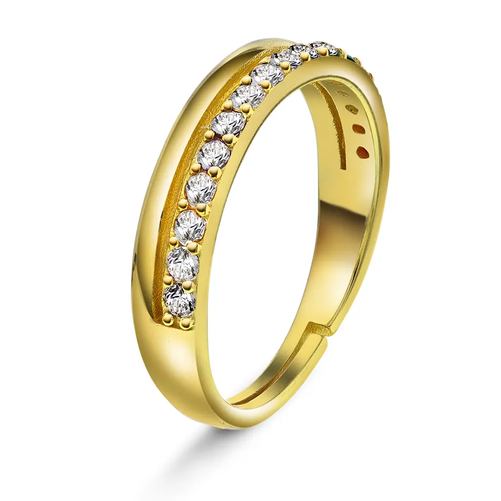 Austin ring i 925 forgylt sølv med zirkonia