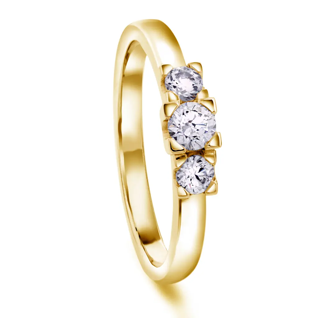 Diamantring Adore i 585 gult gull 0,43 CT | 2,5 mm bredde
