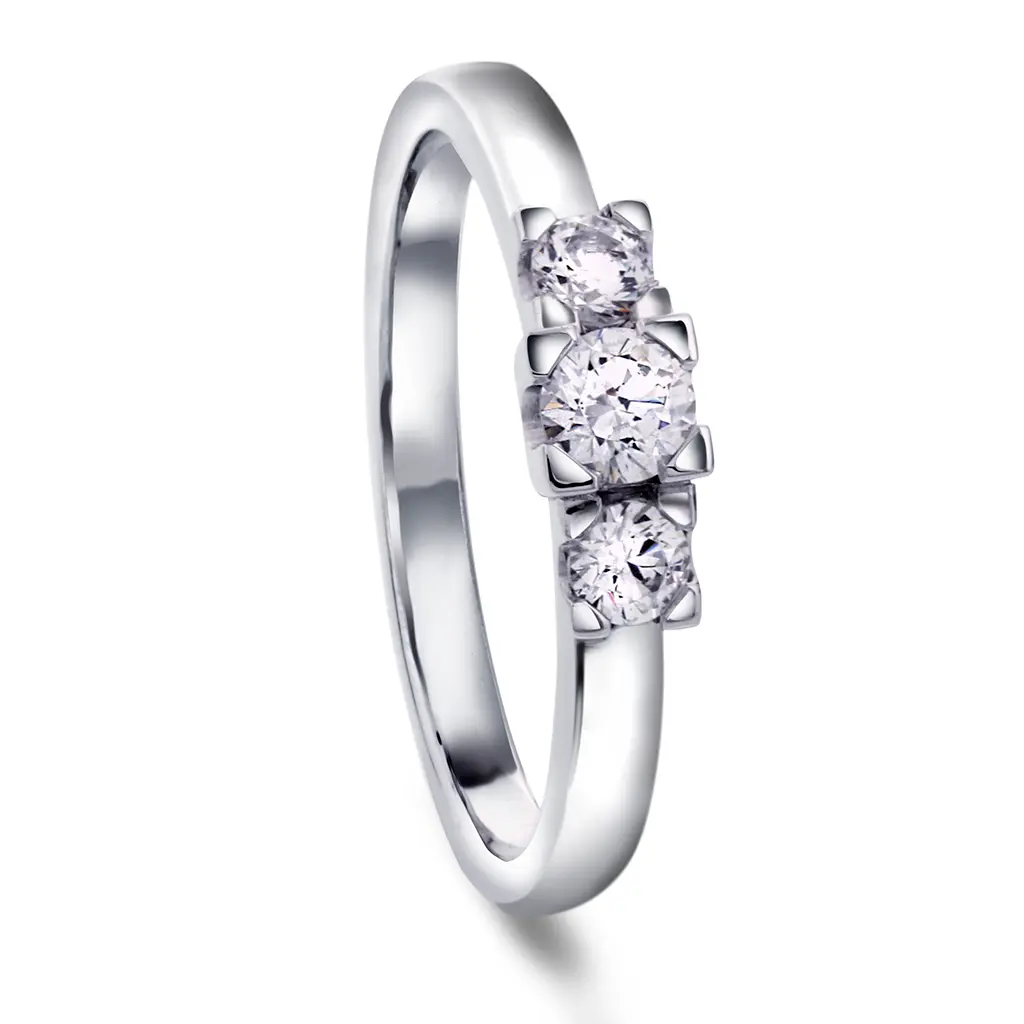 Diamantring Adore i 585 hvitt gull 0,43 CT | 2,5 mm bredde