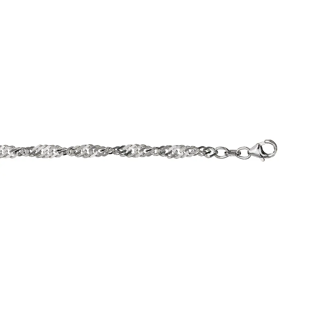 Singapore armlenke i 925 sølv 3,6 mm, 19 cm