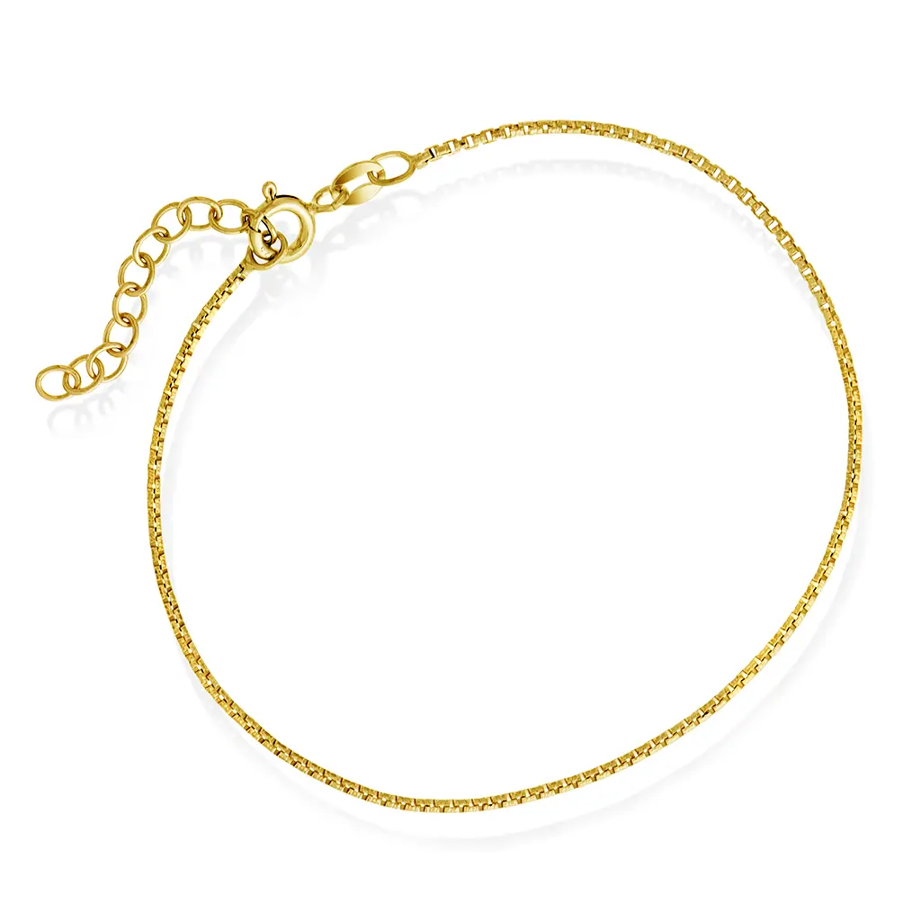 Veneziansk Armbånd i 925 forgylt sølv, 19 cm