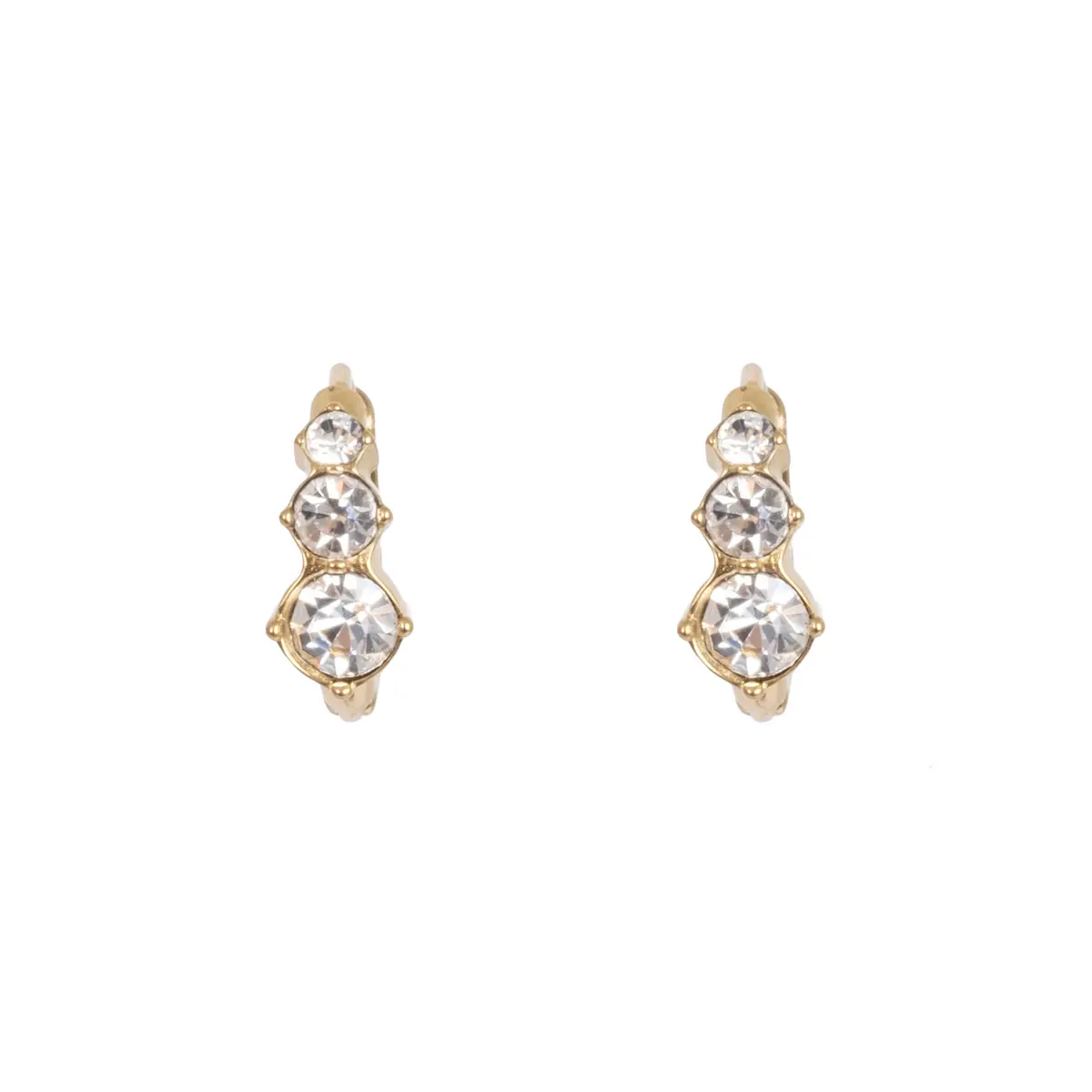 Honey øreringer i forgylt messing