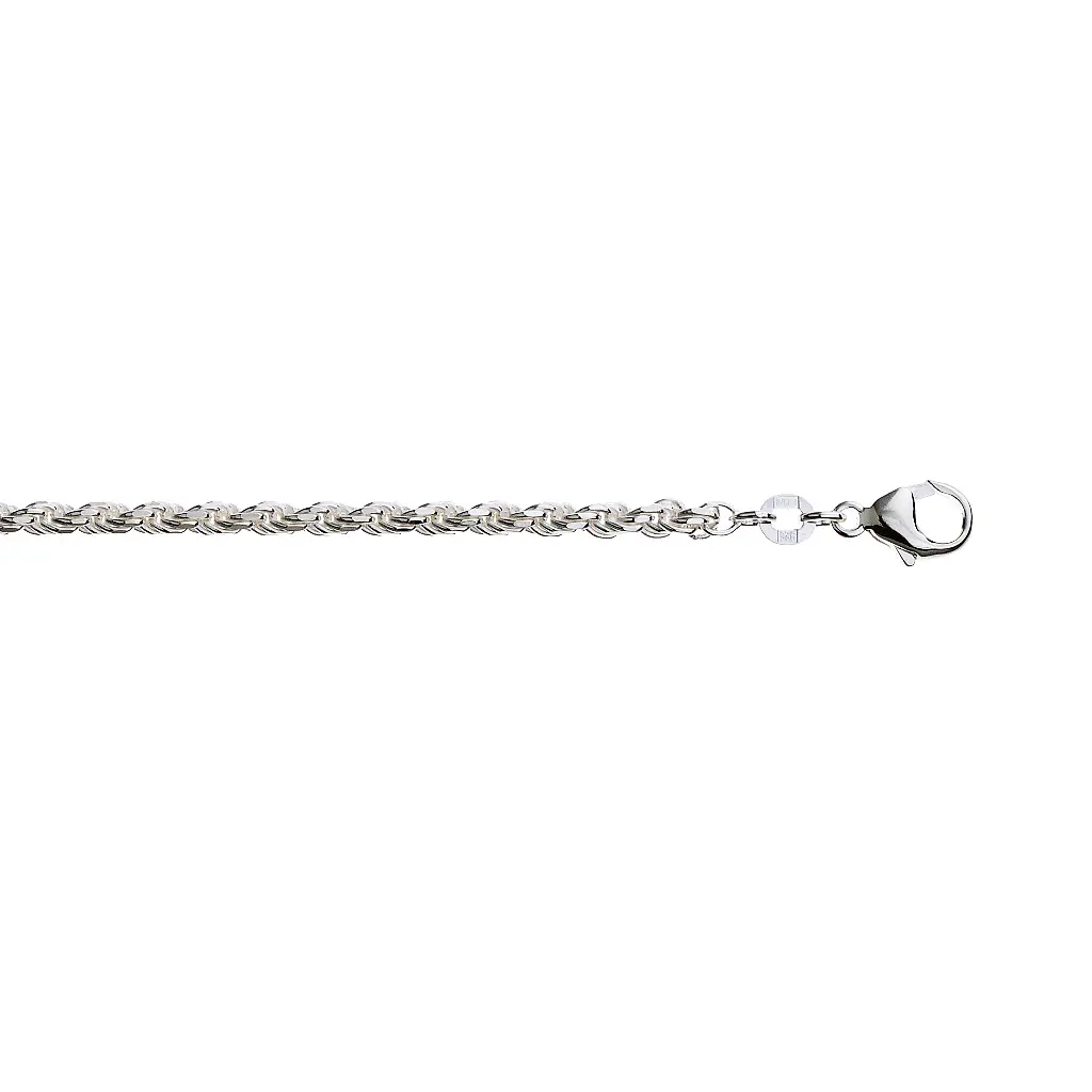 Cordel armlenke i 925 sølv 2,8 mm, 19,5 cm