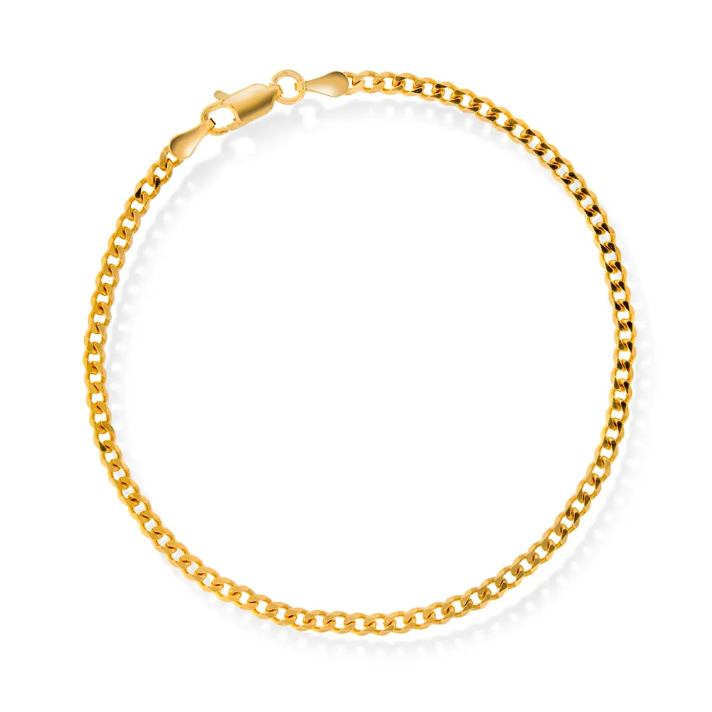 Panser Armbånd i 925 forgylt sølv 2,6 mm, 19 cm