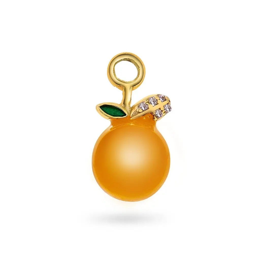 Orange Crush charms i 925 forgylt sølv