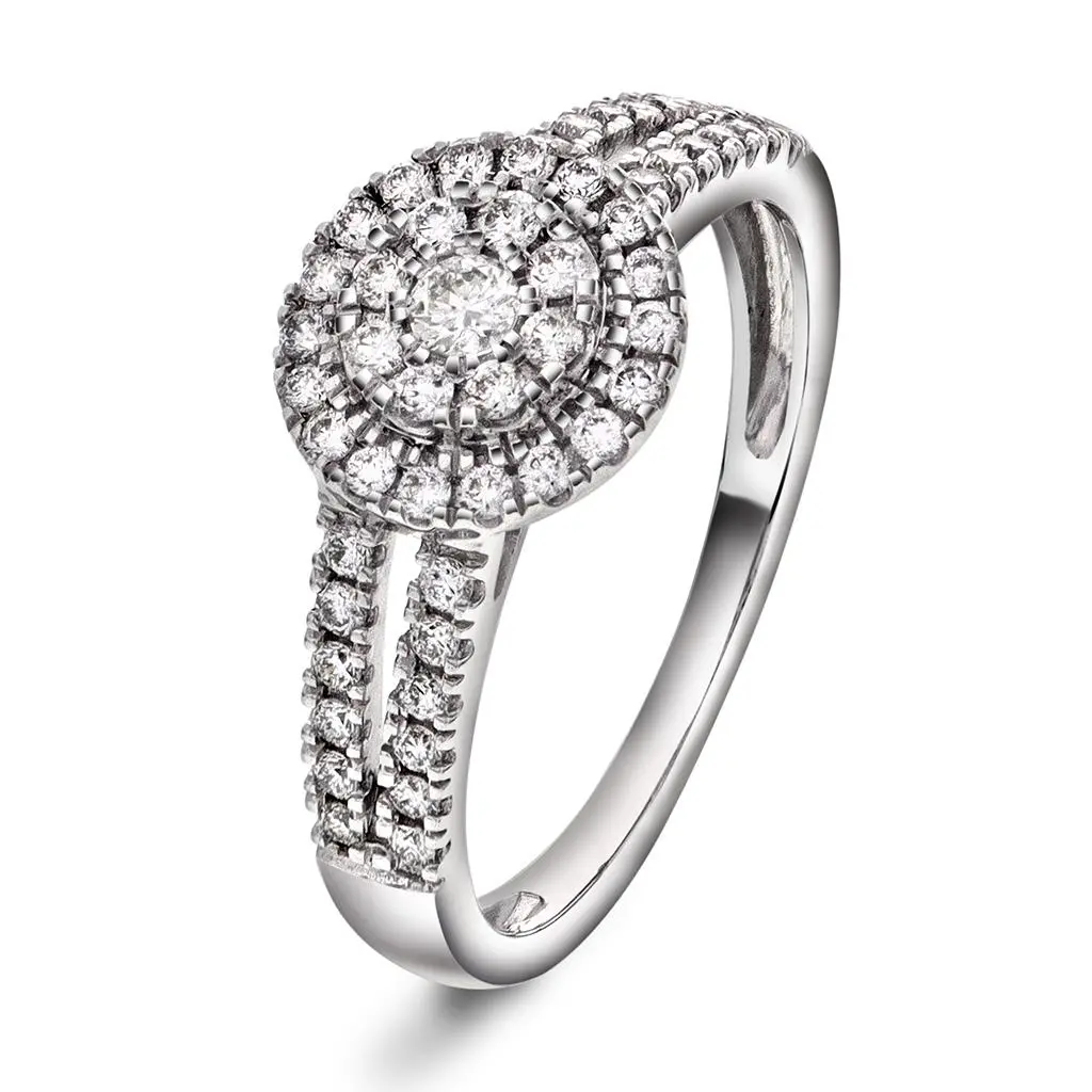 Kelly diamantring i 585 hvitt gull 0,50 ct