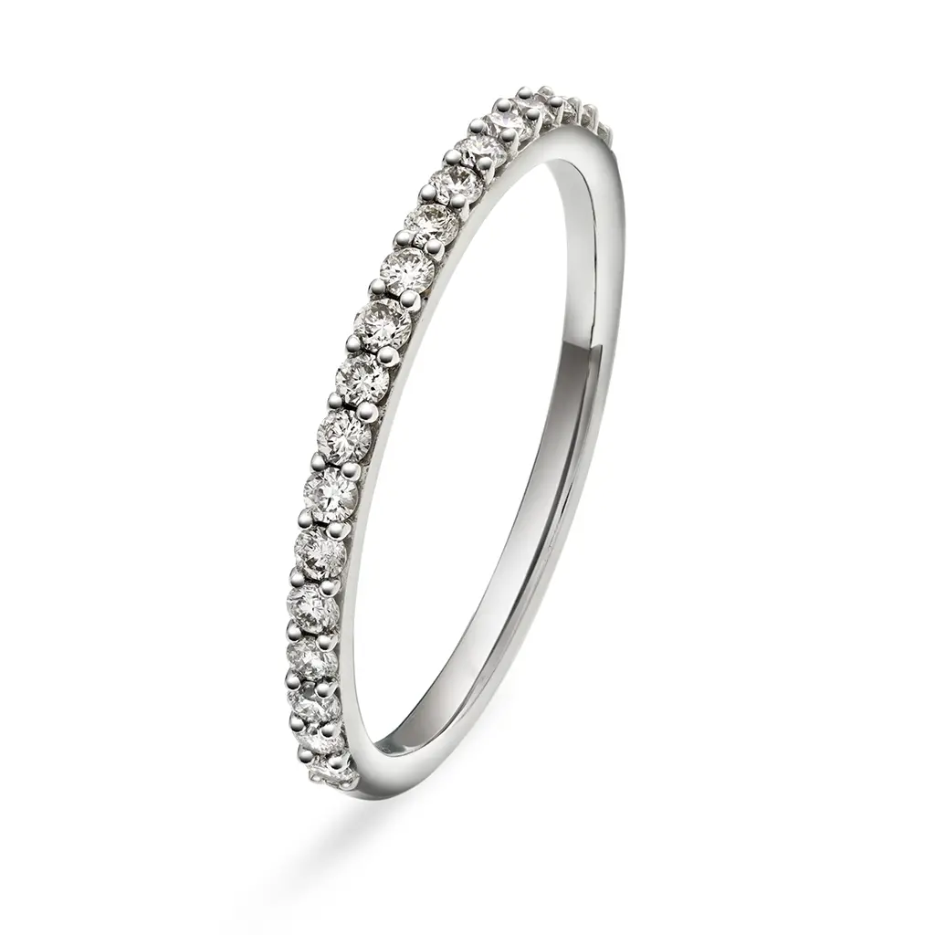 Clara diamantring i 375 hvitt gull 0,25 ct
