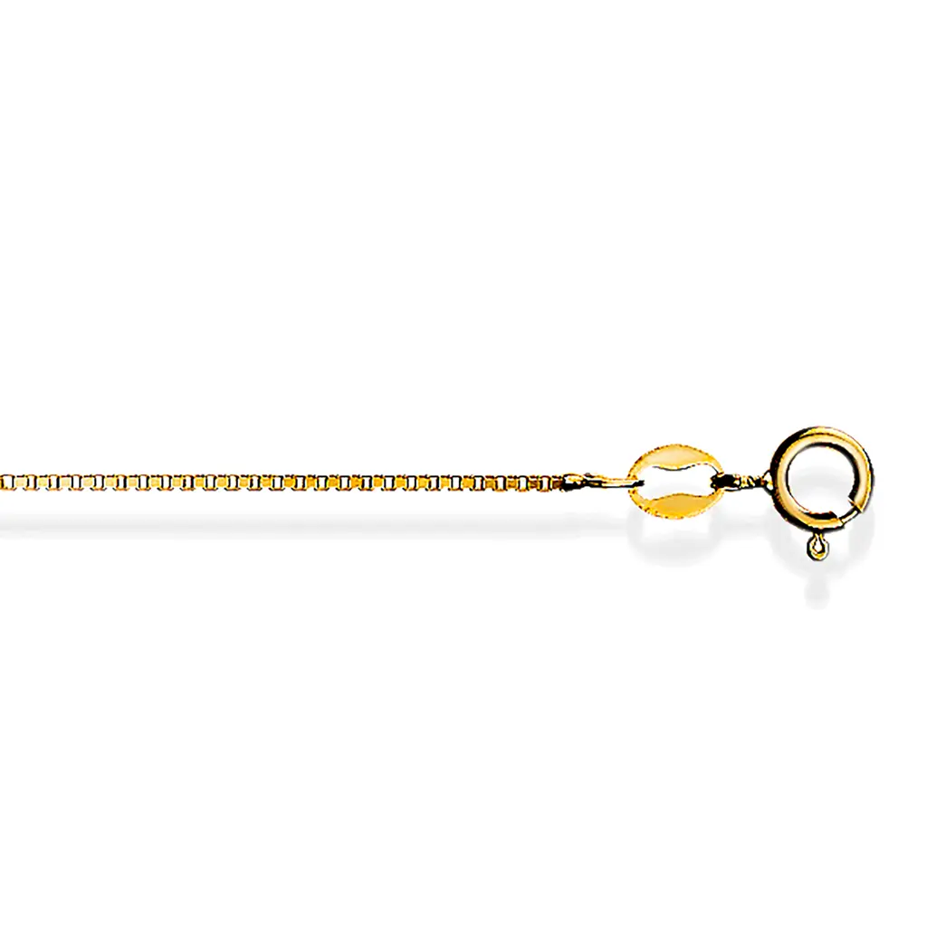 Veneziansk kjede i 925 forgylt sølv 1 mm, 34-60 cm