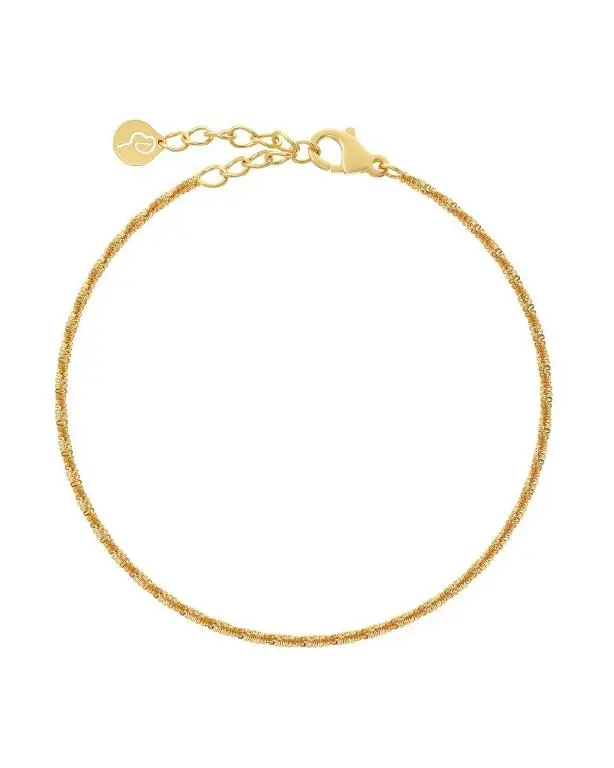 Tinsel armbånd i forgylt stål