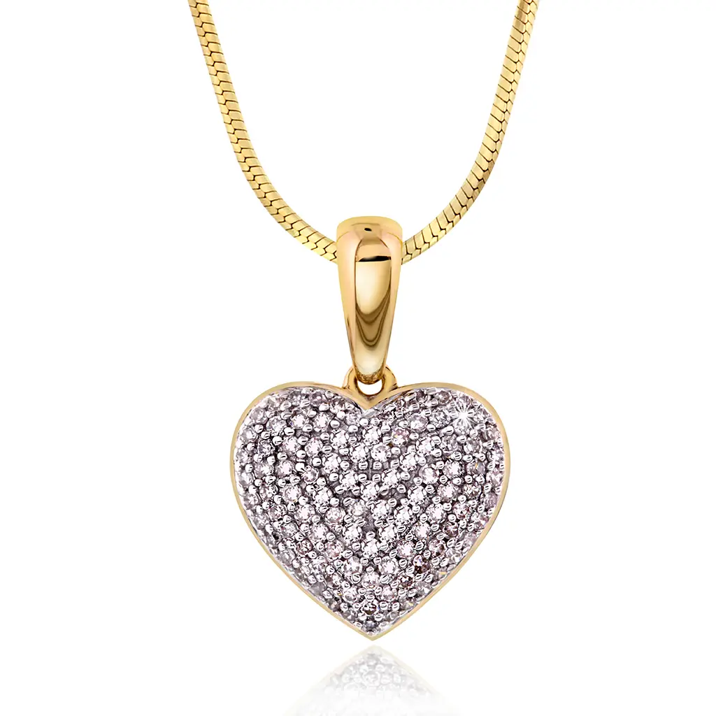 Clara diamantsmykke i 375 gult gull 0,25 ct