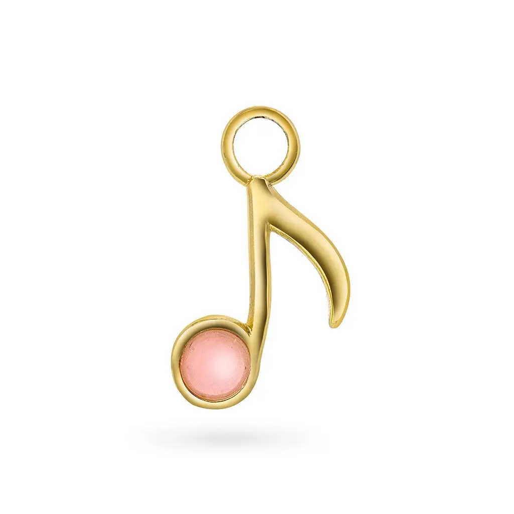 Note to Self charms i 925 forgylt sølv med opal