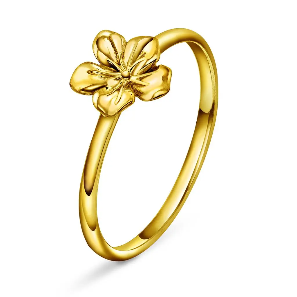 Blossom ring i 925 forgylt sølv