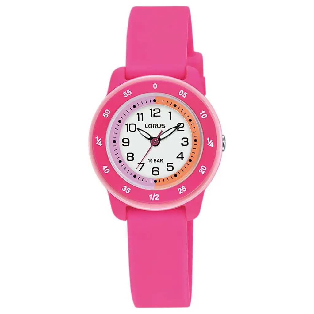 Lorus, Barneklokke med rosa gummirem