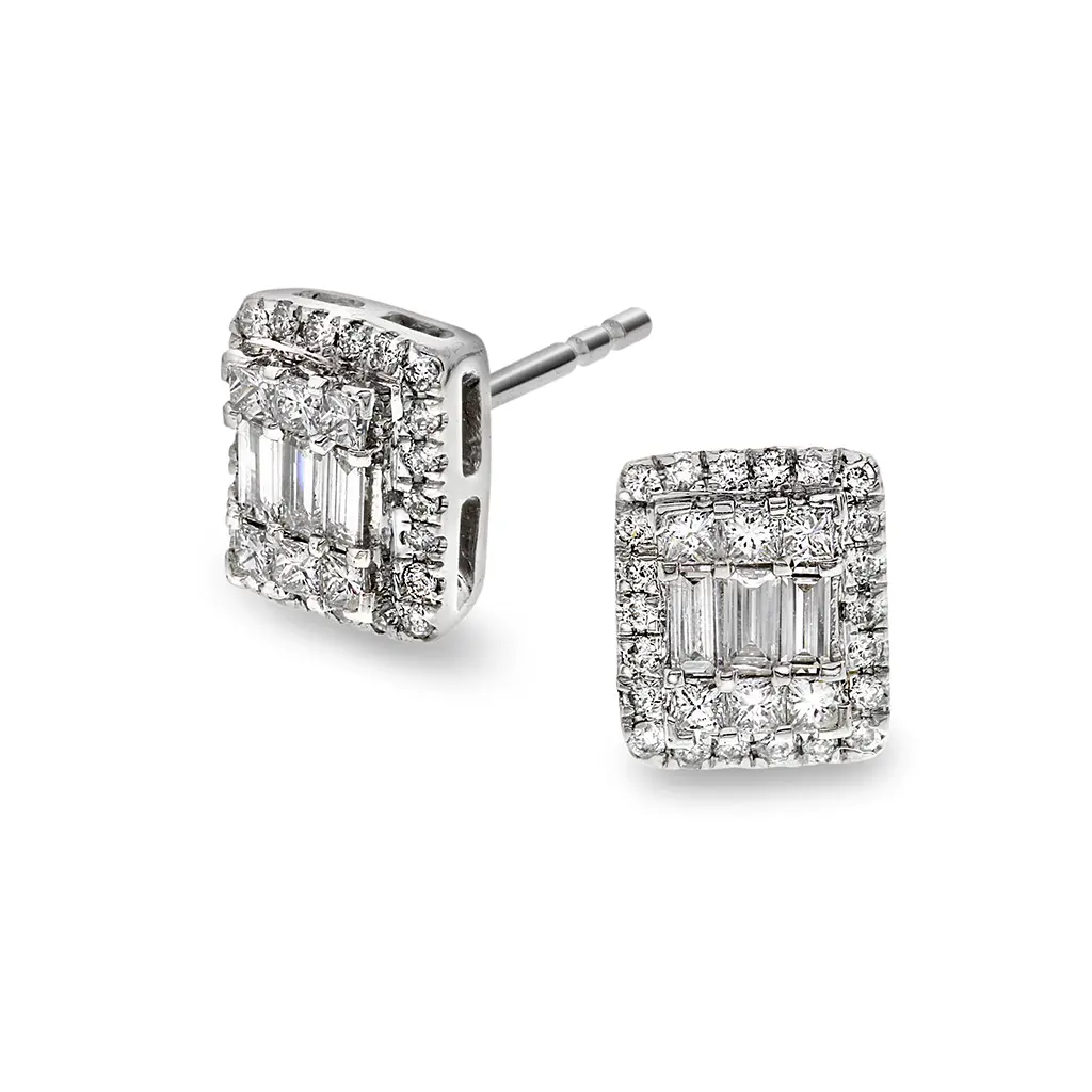 Elizabeth diamantøredobber i 585 hvitt gull 0,50 ct