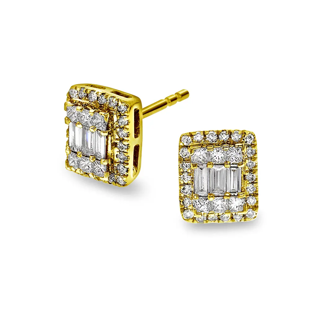 Elizabeth diamantøredobber i 585 gult gull 0,50 ct