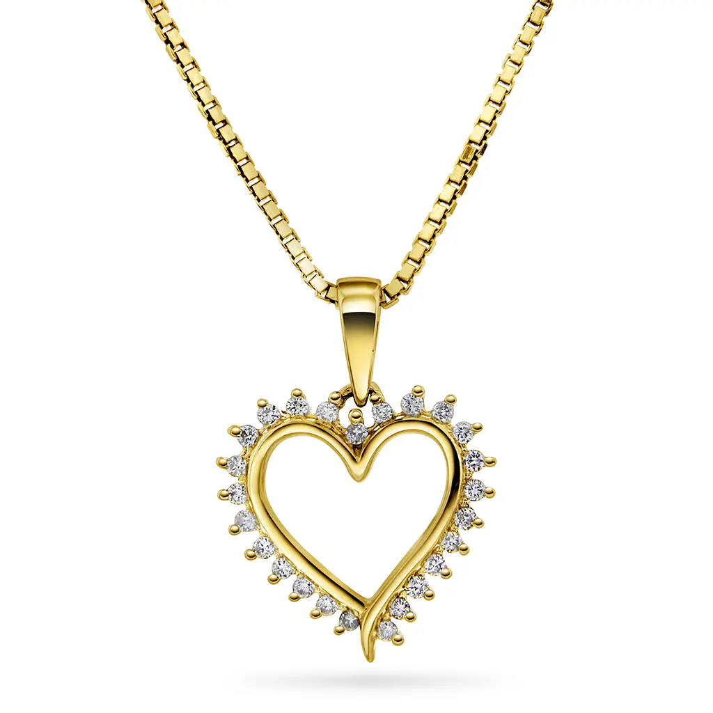 Sophia diamantsmykke i 375 gult gull 0,15 ct