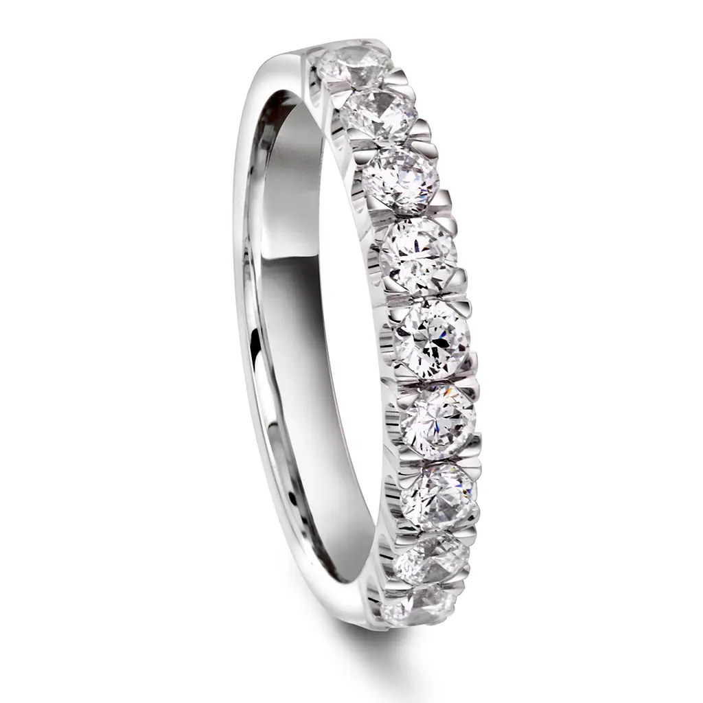 Diamantring Unite i 585 hvitt gull 0,81 CT | 3,2 mm bredde