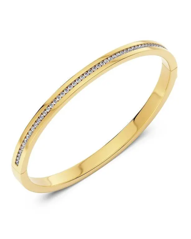 Josefin armring i forgylt stål, L