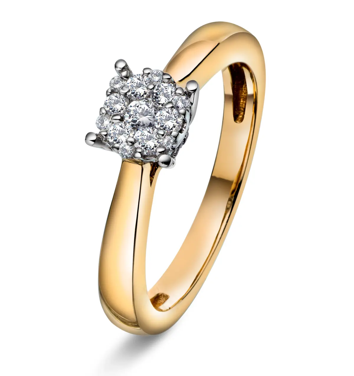 Amalie diamantring i 585 gult gull 0,25 ct