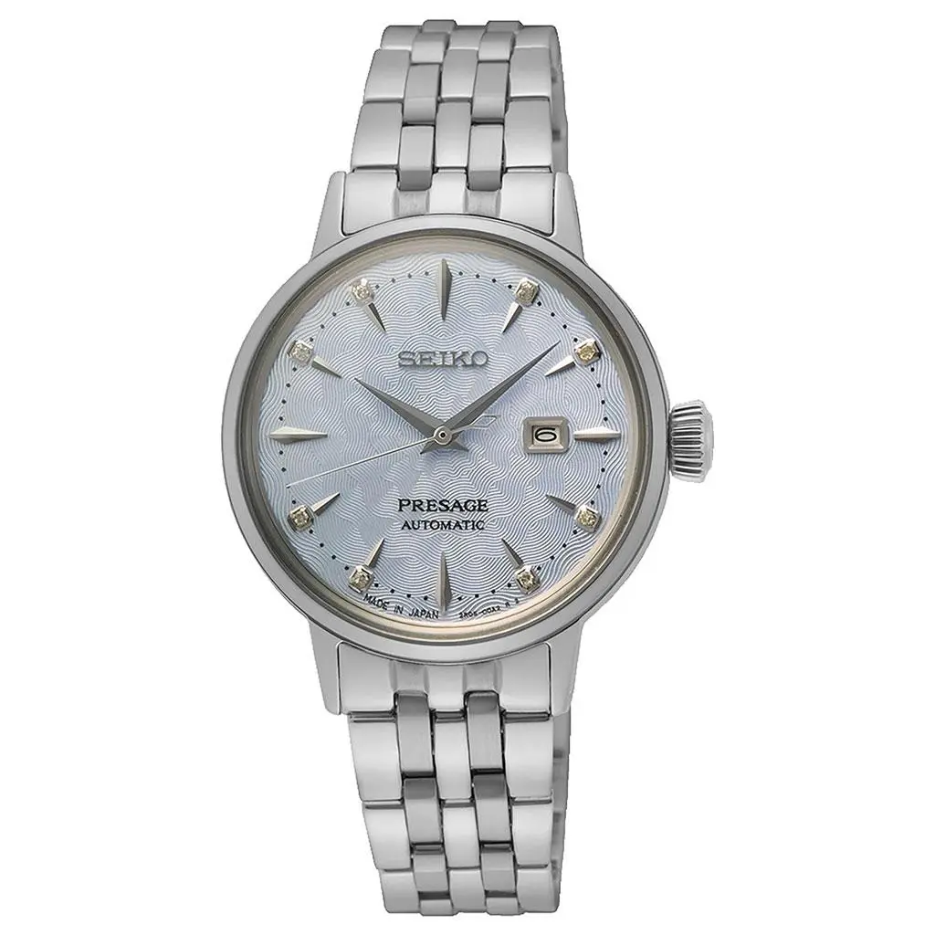 Presage Cocktail Time Automatic dameklokke med stållenke og diamanter