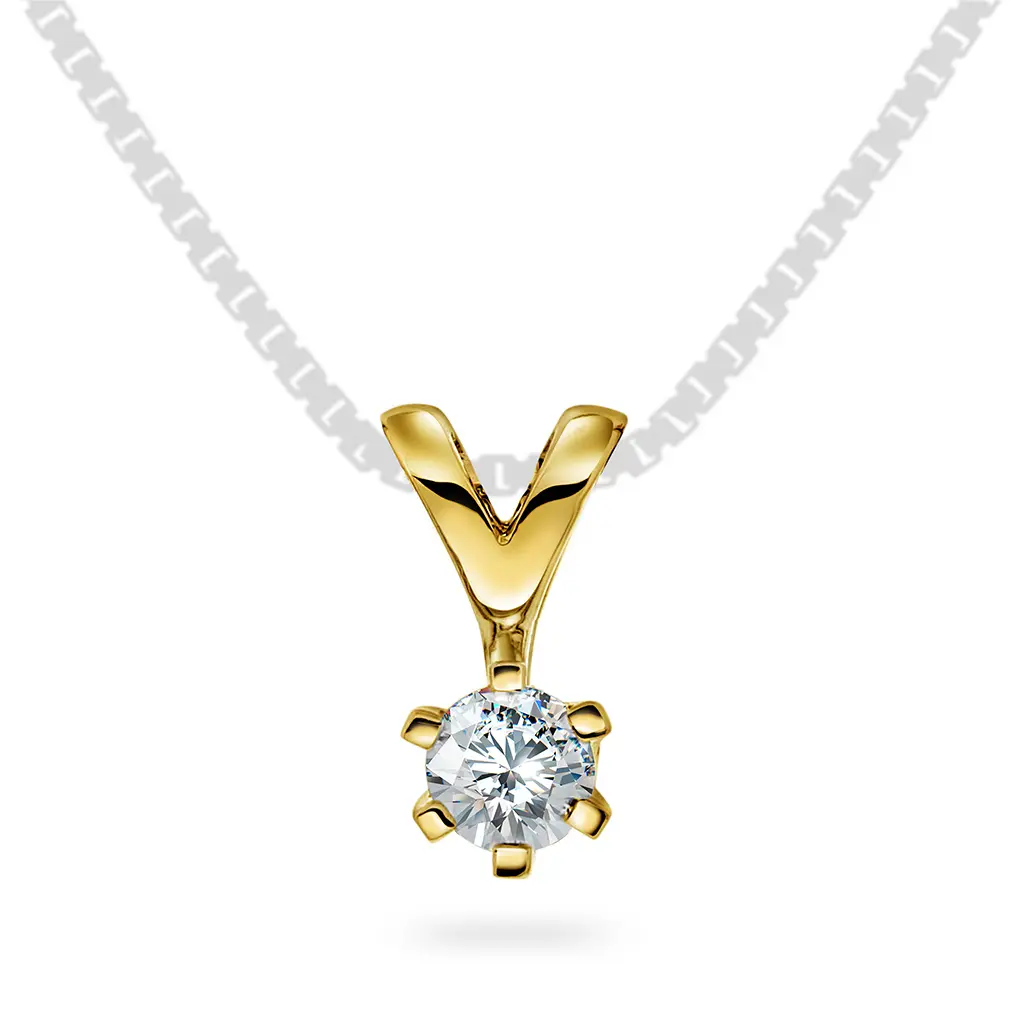 Olivia diamantanheng i 585 gult gull 0,25 ct
