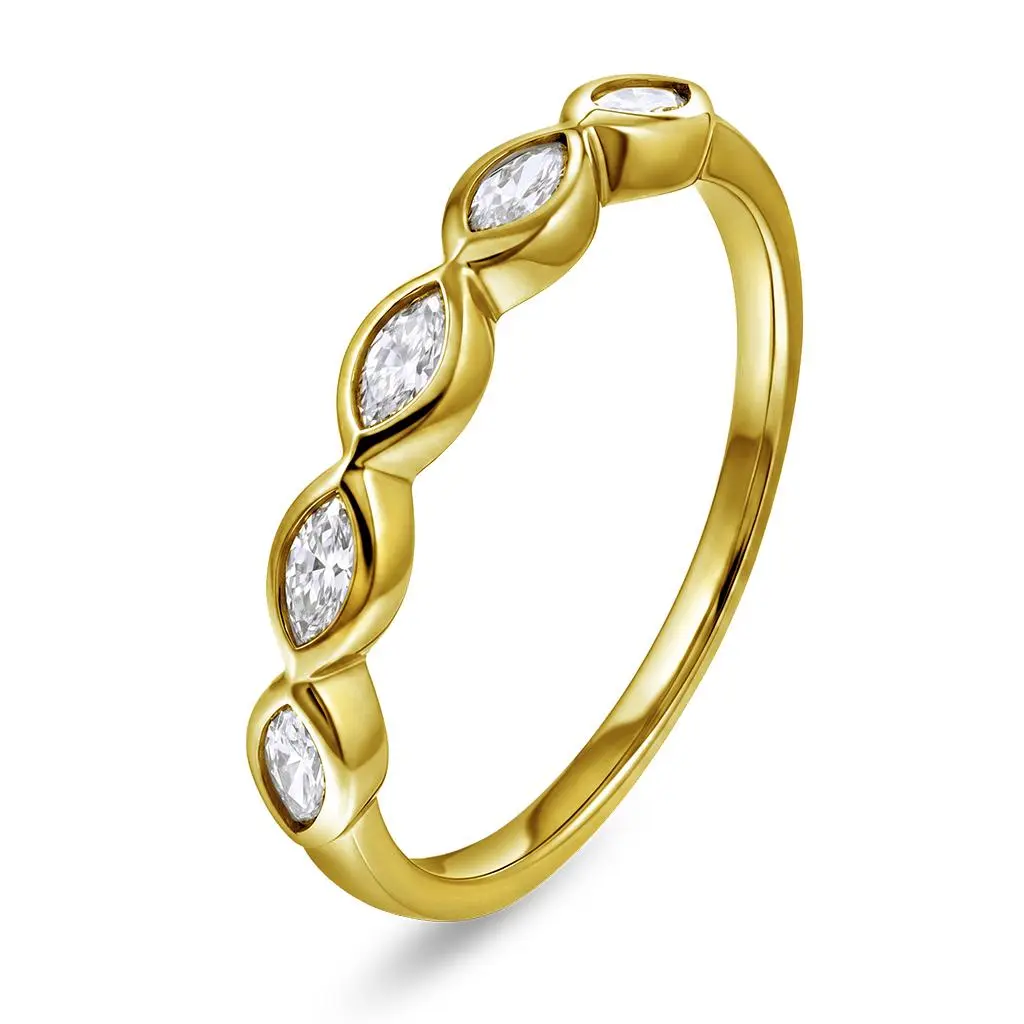 Dazzle ring i 925 forgylt sølv med zirkonia