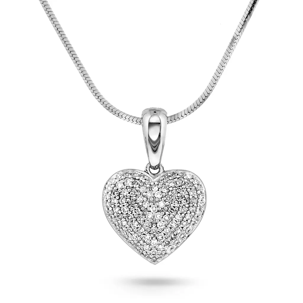 Clara diamantsmykke i 375 hvitt gull 0,25 ct