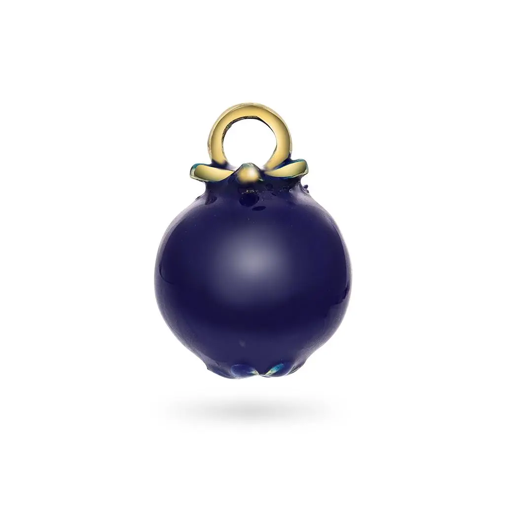 Blue Bloom charms i 925 forgylt sølv