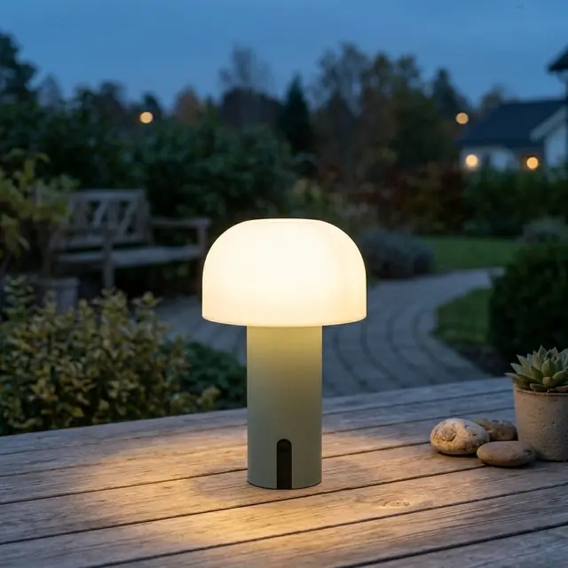 Embla LED oppladbar bord IP44 grønn