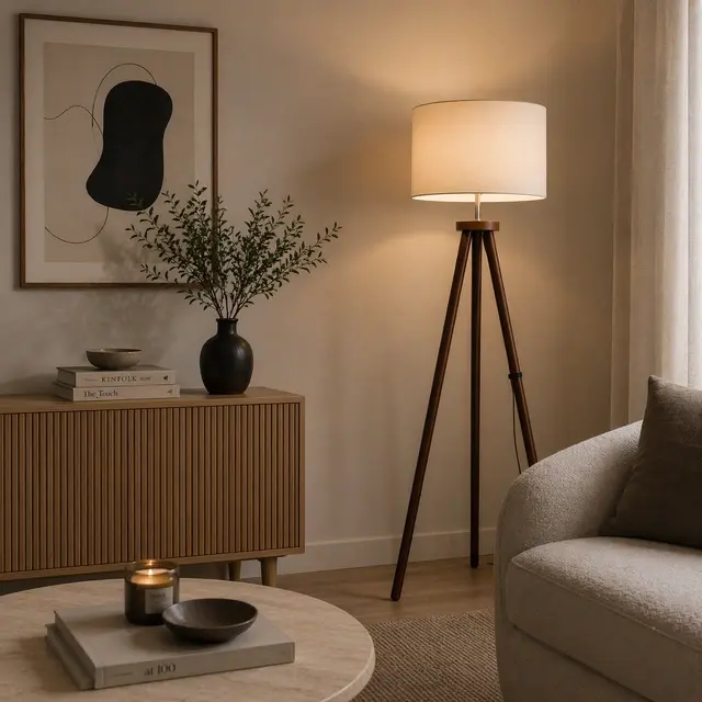 Woodstock gulvlampe 150cm brun