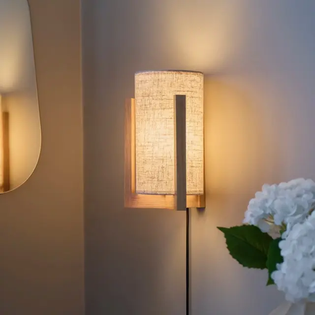 Rotunda vegglampe 28cm natur