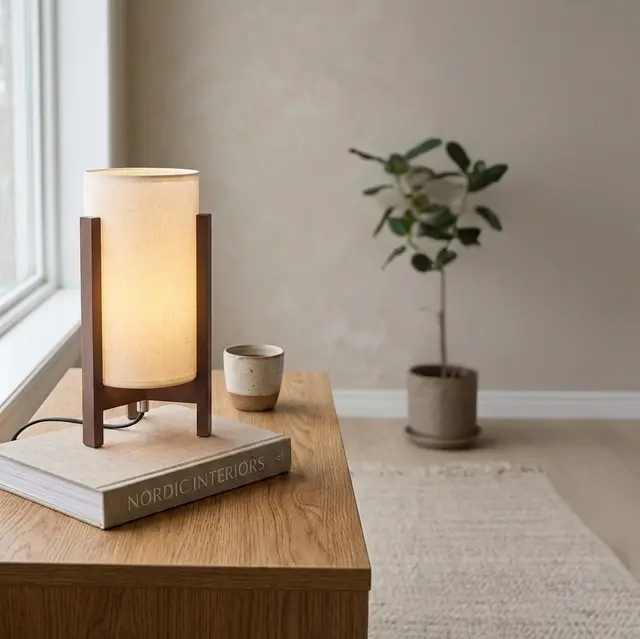 Rotunda bordlampe 32cm brun