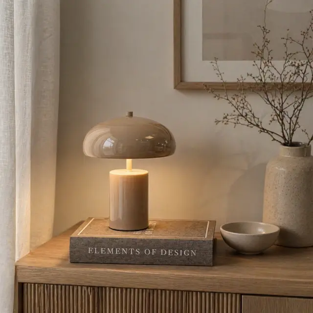 Theo bordlampe 23cm brun