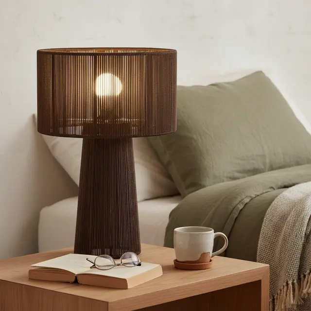 Naya bordlampe 46cm brun