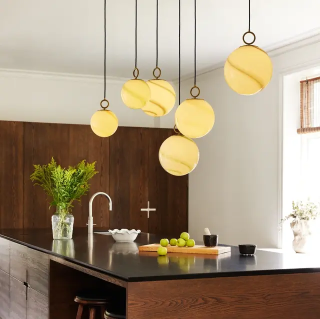 Stockholm taklampe 25cm marble brown