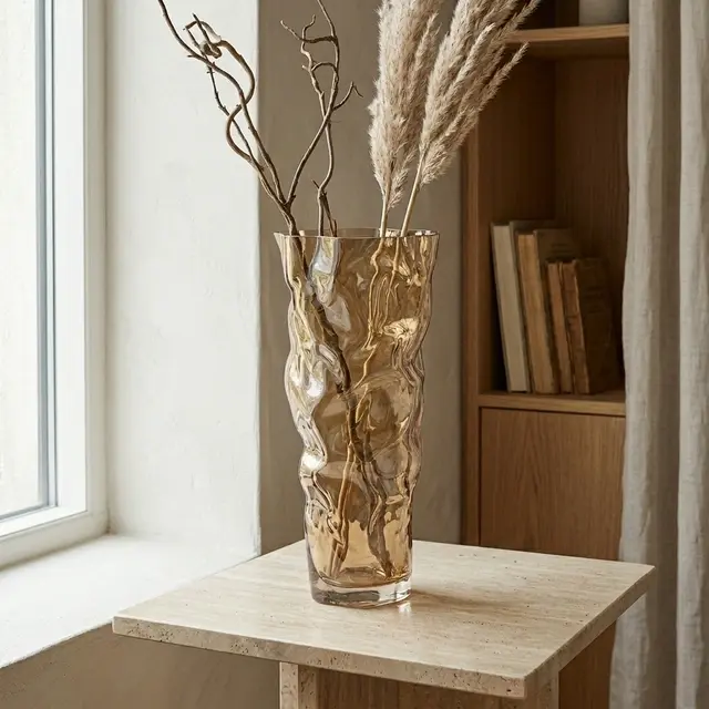 Mina vase 38,5cm brun