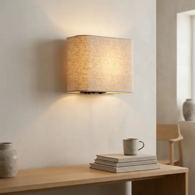 Elma vegglampe 20cm grå