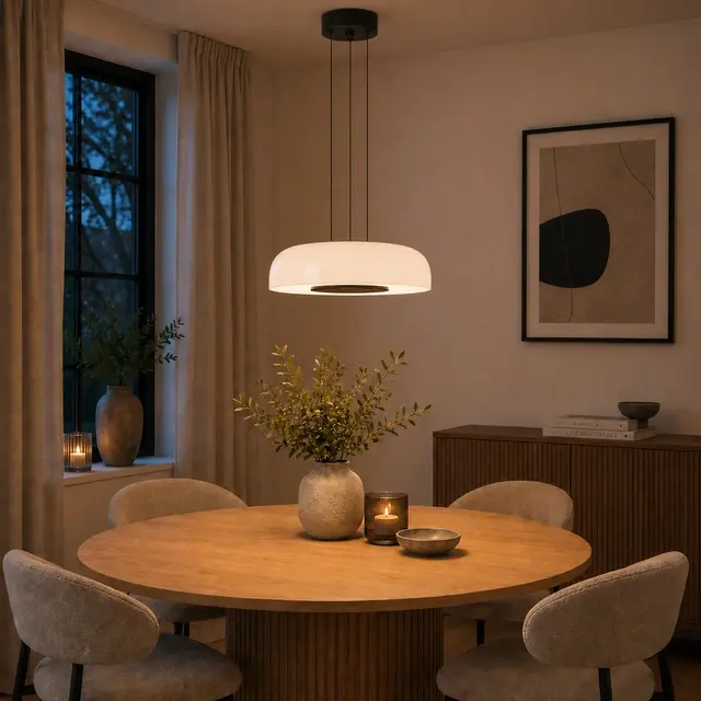 Helen LED taklampe 40cm brun/opal