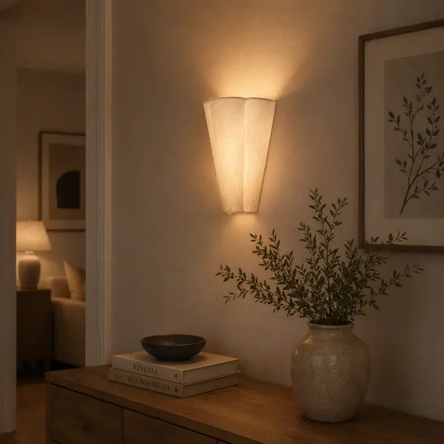 Flora vegglampe 25cm beige