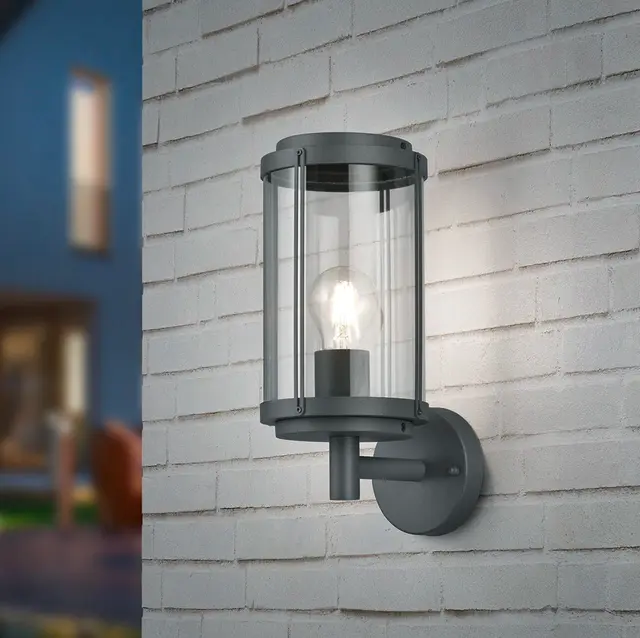 Tanaro utelampe vegg IP44 grå 32,5cm