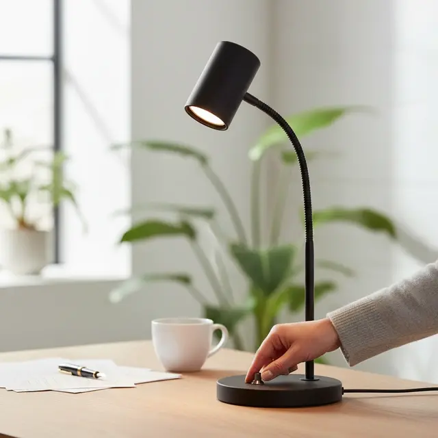 Noor II Flex skrivebordslampe 45cm sort
