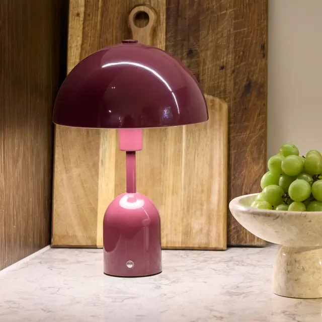 Mycena LED oppladbar bordlampe 30cm lilla