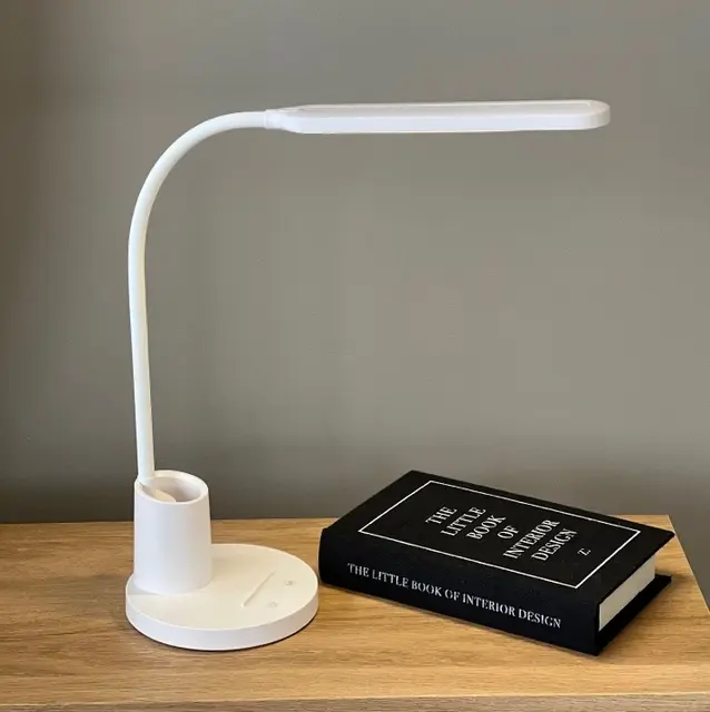 Elias LED oppladbar bordlampe 41cm hvit