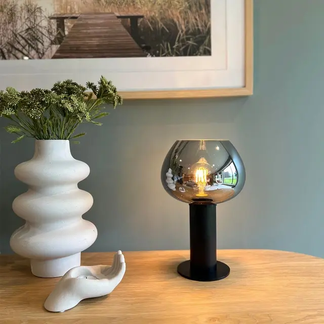 Kelly uplight bordlampe 30cm smoke