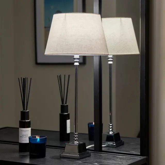 Zara bordlampe 45cm krom
