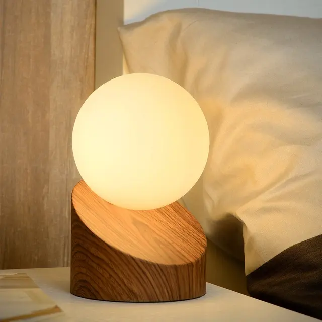 Len bordlampe 16cm brun
