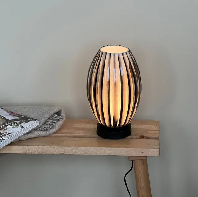 Calamaris II bordlampe 29cm smoke