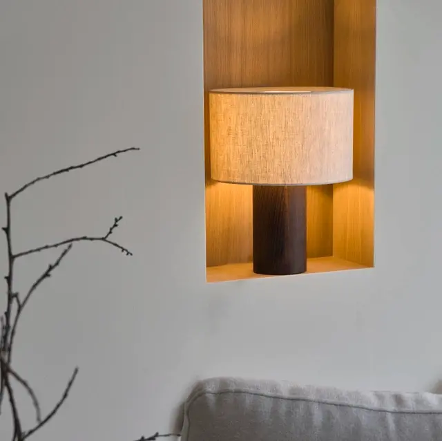 Challenge bordlampe 32cm brun