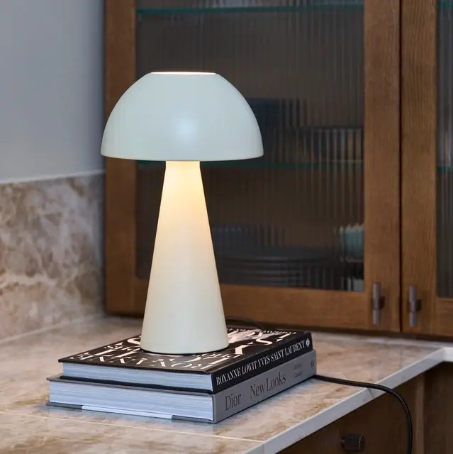 Kreta bordlampe 33cm beige